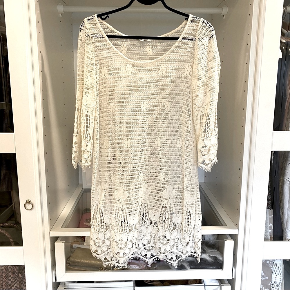 American Eagle lace crochet dress -M -relaxed fit